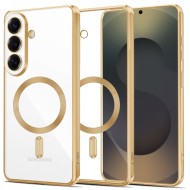 Твърд кейс с MagSafe и протектор за камерата на Samsung Galaxy S26+ Plus от Tech-Protect MagFlex - Shiny Gold