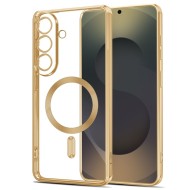 Твърд кейс с MagSafe и протектор за камерата на Samsung Galaxy S26+ Plus от Tech-Protect MagFlex - Shiny Gold