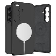Твърд силиконов кейс с MagSafe за Samsung Galaxy S26 от Tech-Protect Silicone - Black