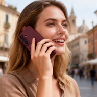 Кожен, активен тефтер за Samsung Galaxy S26+ Plus от Tech Protect Smart Wallet - Mulberry