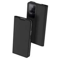 Кожен тефтер за Xiaomi Poco F4 5G от Dux Ducis Skin Pro - Черен