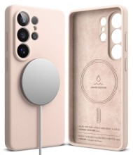 Силиконов кейс с MagSafe за Samsung Galaxy S26 Ultra от Ringke Silicone Magnetic - Pink Sand