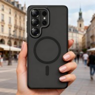 Кейс с MagSafe и защита на камерата за Samsung Galaxy S26 Ultra от Tech-Protect MagCam - Matte Black