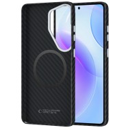 Карбонов кейс за Samsung Galaxy S26 Ultra от Tech-Protect Ion Carbon - Black/Silver