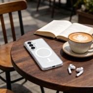 Тънък кейс с MagSafe за Samsung Galaxy S26 от Tech-Protect MagSlim - Matte White