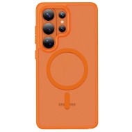Твърд кейс с MagSafe пръстен за Samsung Galaxy S26 Ultra от Tech-Protect MagMat - Matte Orange