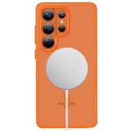Твърд кейс с MagSafe пръстен за Samsung Galaxy S26 Ultra от Tech-Protect MagMat - Matte Orange