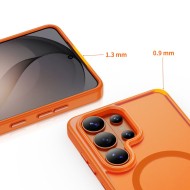 Твърд кейс с MagSafe пръстен за Samsung Galaxy S26 Ultra от Tech-Protect MagMat - Matte Orange