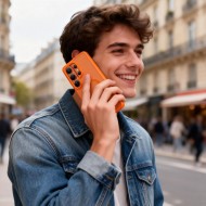Твърд кейс с MagSafe пръстен за Samsung Galaxy S26 Ultra от Tech-Protect MagMat - Matte Orange
