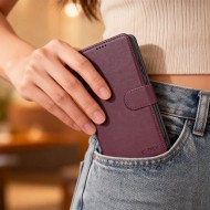 Кожен тефтер за Samsung Galaxy A36 / А56 / А37 5G  от Tech-Protect Wallet - Mulberry