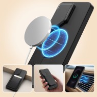 Удароустойчив кейс с MagSafe и капак на камерата за Samsung Galaxy S26 Ultra от Tech Protect Kevlar Aura - Черен / Оранжев