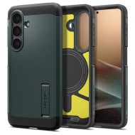Удароустойчив, твърд кейс с MagSafe за Samsung Galaxy S26+ Plus от Spigen Tough Armor Mag - Abyss Green