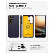 Удароустойчив кейс с MagSafe за Samsung Galaxy S26 Ultra от Spigen Nano Pop - Blueberry Navy