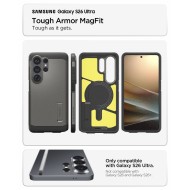 Удароустойчив, твърд кейс с MagSafe за Samsung Galaxy S26 Ultra от Spigen Tough Armor Mag - Gunmetal