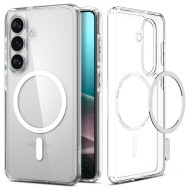 Удароустойчив кейс с MagSafe пръстен за Samsung Galaxy S26 от Spigen Ultra Hybrid Mag - Clear / White