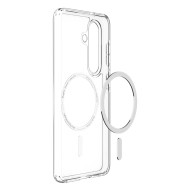 Удароустойчив кейс с MagSafe пръстен за Samsung Galaxy S26 от Spigen Ultra Hybrid Mag - Clear / White