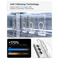 Удароустойчив кейс с MagSafe пръстен за Samsung Galaxy S26 от Spigen Ultra Hybrid Mag - Clear / White