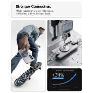 Удароустойчив кейс с MagSafe пръстен за Samsung Galaxy S26 от Spigen Ultra Hybrid Mag - Clear / White