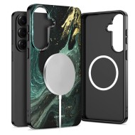 Твърд калъф с MagSafe пръстен за Samsung Galaxy S26 от Tech-Protect Lamano - Verde Aura