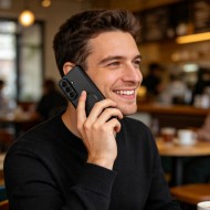 Твърд кейс с MagSafe и протектор за камерата на Samsung Galaxy A57 5G от Tech-Protect MagFlex - Shiny Black