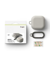 Силиконов калъф с MagSafe за слушалки Samsung Galaxy Buds 4 / 4 Pro от Ringke Onyx Magnetic - Warm Grey