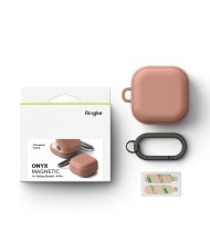 Силиконов калъф с MagSafe за слушалки Samsung Galaxy Buds 4 / 4 Pro от Ringke Onyx Magnetic - Constant Coral