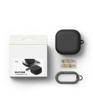 Силиконов калъф за слушалки Samsung Galaxy Buds 4 / 4 Pro от Ringke Silicone - Black