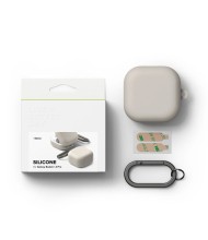 Силиконов калъф за слушалки Samsung Galaxy Buds 4 / 4 Pro от Ringke Silicone - Stone