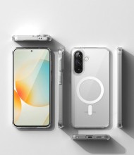 Удароустойчив твърд кейс с MagSafe за Samsung Galaxy A57 5G от Ringke Fusion Magnetic - Clear