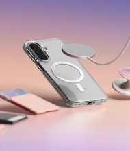 Удароустойчив твърд кейс с MagSafe за Samsung Galaxy A57 5G от Ringke Fusion Magnetic - Clear