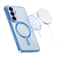 Твърд кейс с MagSafe и протектор за камерата на Samsung Galaxy S26 от Tech-Protect MagFlex - Sky Blue