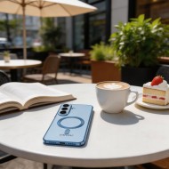 Твърд кейс с MagSafe и протектор за камерата на Samsung Galaxy S26 от Tech-Protect MagFlex - Sky Blue