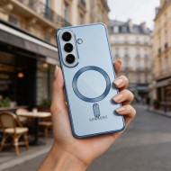 Твърд кейс с MagSafe и протектор за камерата на Samsung Galaxy S26 от Tech-Protect MagFlex - Sky Blue