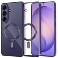 Твърд кейс с MagSafe и протектор за камерата на Samsung Galaxy S26 от Tech-Protect MagFlex - Cobalt Violet