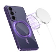 Твърд кейс с MagSafe и протектор за камерата на Samsung Galaxy S26 от Tech-Protect MagFlex - Cobalt Violet