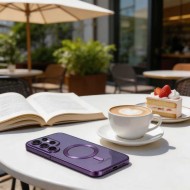 Твърд кейс с MagSafe и протектор за камерата на Samsung Galaxy S26 Ultra от Tech-Protect MagFlex - Cobalt Violet