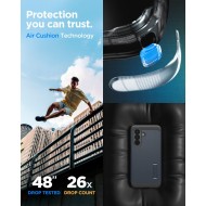 Удароустойчив, твърд кейс за Samsung A57 5G от Spigen Tough Armor - Metal Slate
