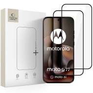 SZKŁO HARTOWANE TECH-PROTECT GLASS FIT+ 2-PACK MOTOROLA MOTO G67 / G77 BLACK