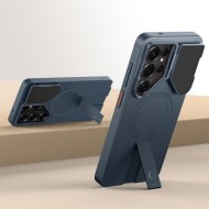 Удароустойчив кейс с MagSafe и капак на камерата за Samsung Galaxy S26 Ultra от Tech Protect Kevlar Aura - Navy Blue