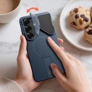 Удароустойчив кейс с MagSafe и капак на камерата за Samsung Galaxy S26 Ultra от Tech Protect Kevlar Aura - Navy Blue