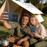 Удароустойчив кейс с MagSafe и капак на камерата за Samsung Galaxy S26 Ultra от Tech Protect Kevlar Aura - Navy Blue