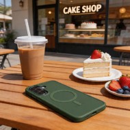 Твърд кейс с MagSafe пръстен за Samsung Galaxy A36 / A56 / A37 5G от Tech-Protect MagMat - Matte Green