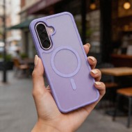 Твърд кейс с MagSafe пръстен за Samsung Galaxy A36 / A56 / A37 5G от Tech-Protect MagMat - Matte Lilac