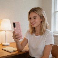 Твърд кейс с MagSafe пръстен за Samsung Galaxy A36 / A56 / A37 5G от Tech-Protect MagMat - Matte Pink