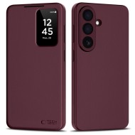 Кожен, активен тефтер за Samsung Galaxy A57 5G от Tech Protect Smart Wallet - Mulberry