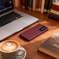 Кожен, активен тефтер за Samsung Galaxy A57 5G от Tech Protect Smart Wallet - Mulberry