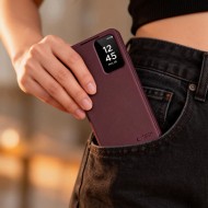 Кожен, активен тефтер за Samsung Galaxy A57 5G от Tech Protect Smart Wallet - Mulberry