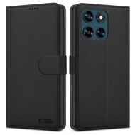 Кожен тефтер за Motorola Moto G57 Power / G67 Power от Tech-Protect Wallet - Black