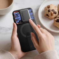 Удароустойчив кейс с MagSafe и капак на камерата за Samsung Galaxy A57 от Tech Protect Kevlar Aura - Black / Orange